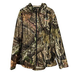 MOSSY OAK Break Up Country Camo Jacket Mens Size 3X Hooded Zip Front Hunting